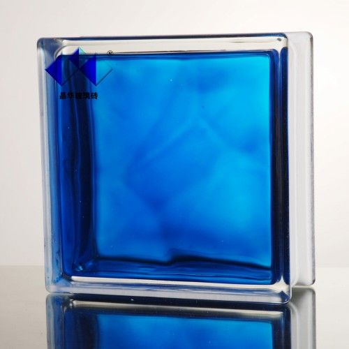 蓝内彩玻璃砖，晶华牌空心玻璃砖