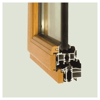 美式新型节能木铝复合提拉窗