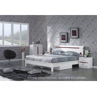 床-板式家具-華信陽光A系列灰白色