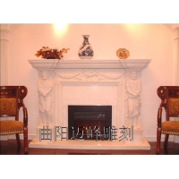  Stone fireplace European style carved fireplace White marble fireplace