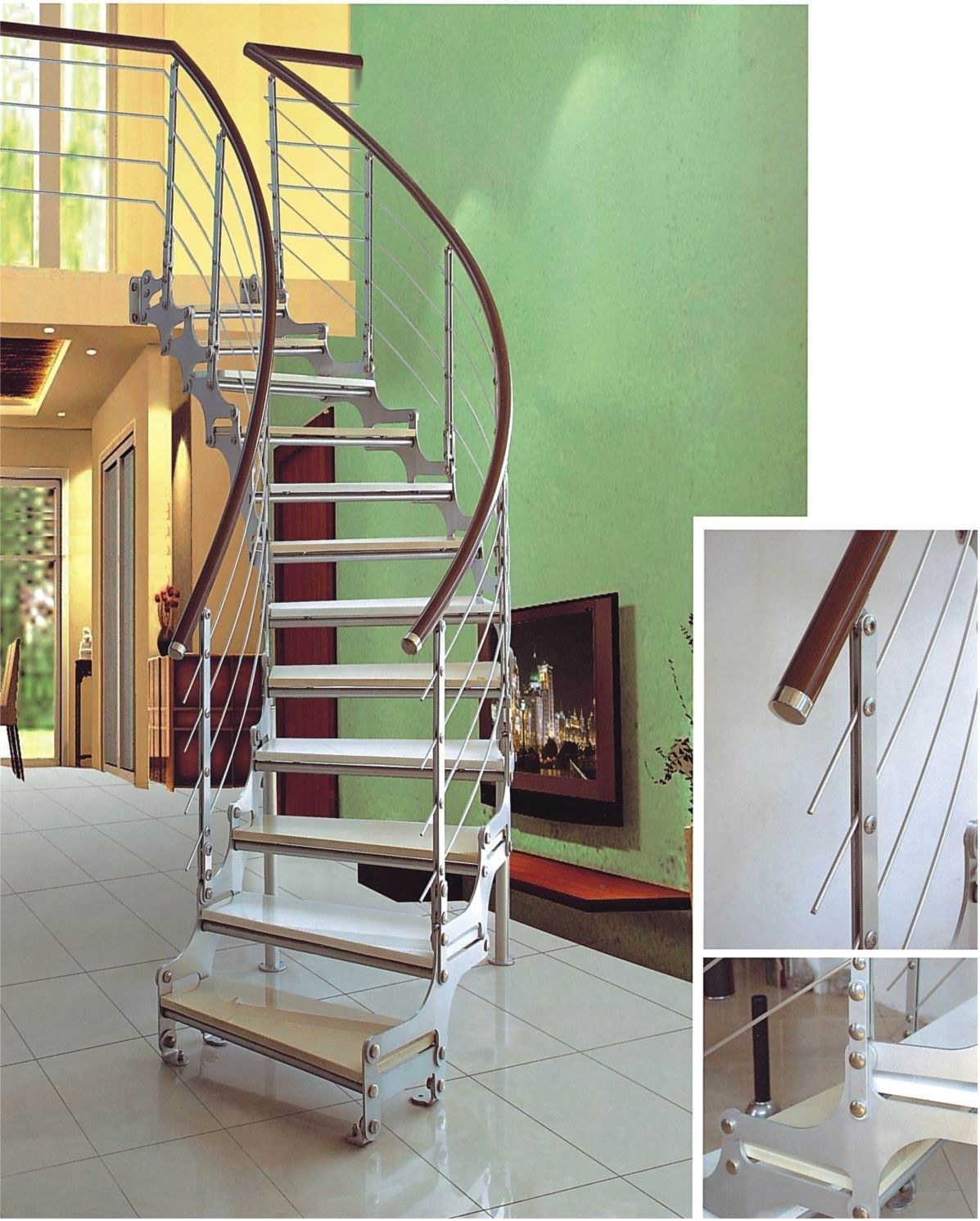 面馆室内装修旋转楼梯效果图 – 设计本装修效果图