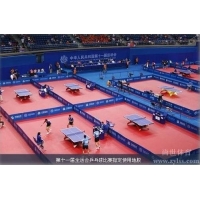 西安塑胶地板 乒乓球运动场地 乒乓球运动地胶