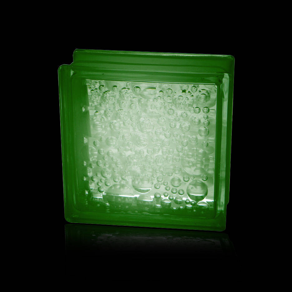 气泡绿色玻璃砖产品图片,气泡绿色玻璃砖产品