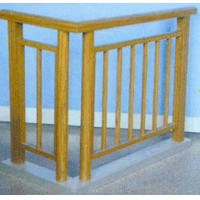 木紋色鋁合金樓梯欄桿